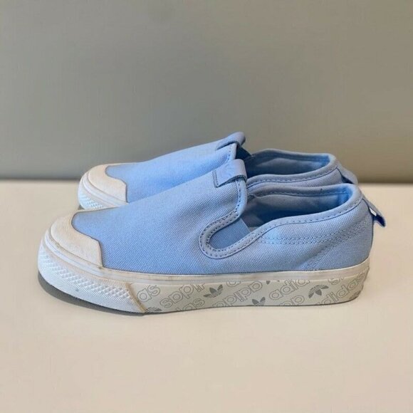 NEW Adidas Nizza Slip On Sneaker Shoes Blue 6 - Picture 4 of 9